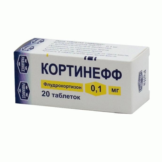 Кортинефф таблетки 0,1 мг N20