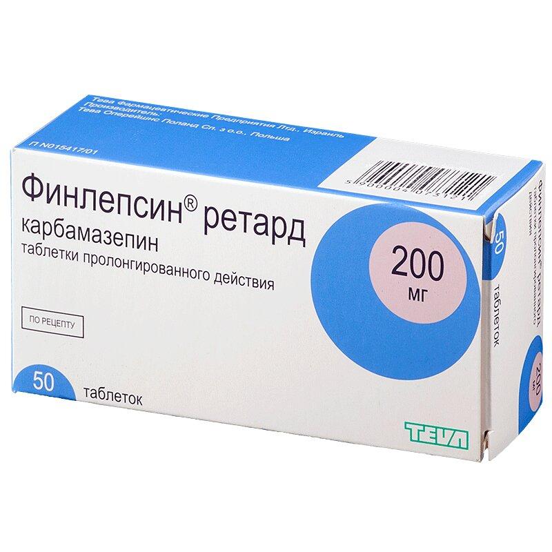Финлепсин ретард тб 200 мг N50