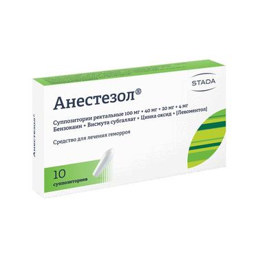 Анестезол суппозитории ректальные 10 шт