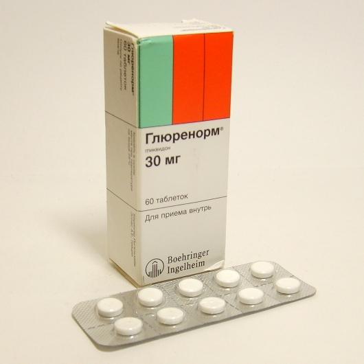Глюренорм таблетки 30 мг 60 шт