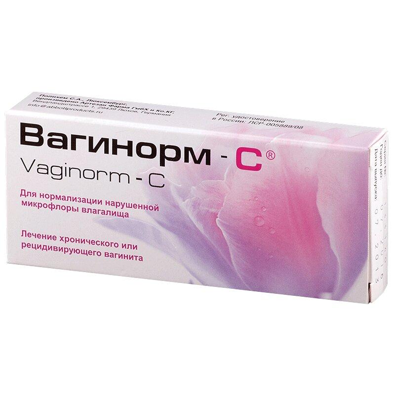 Вагинорм-С таблетки вагинальные 250мг 6 шт.
