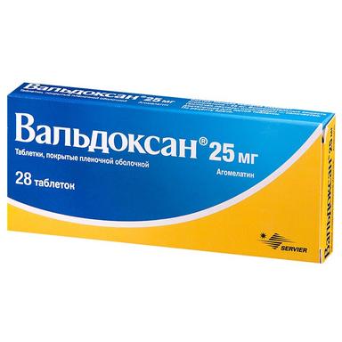Вальдоксан таб.п.п.о.25 мг №28