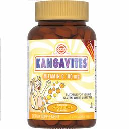 Solgar Кангавитес вит С 100мг со вкусом апельсина таблетки жевательные для детей 90 шт