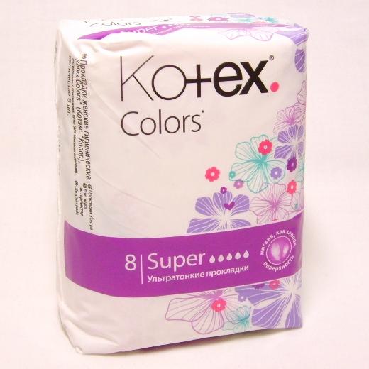 Kotex Прокладки Колор Софт Супер с мягкой поверхностью 8 шт