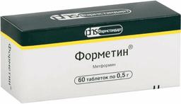 Форметин таблетки 500 мг 60 шт