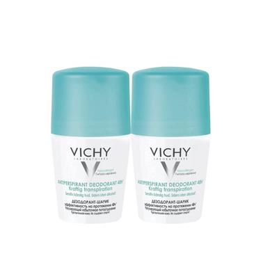 Vichy Дезодорант-шарик регулирующий 50 мл 2 шт скидка 50% на второй продукт