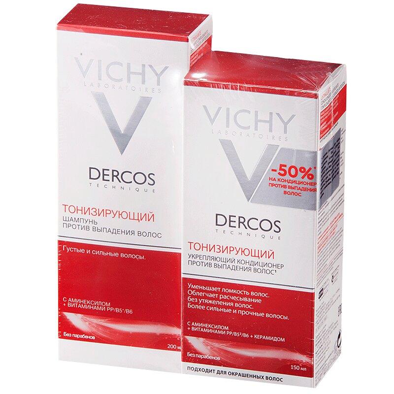 Vichy Деркос Шампунь тонизирующий 200 мл 2 шт скидка 50% на второй продукт