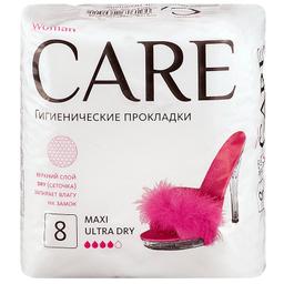 Care Woman Прокладки гигиенические Макси Ультра Драй 8 шт