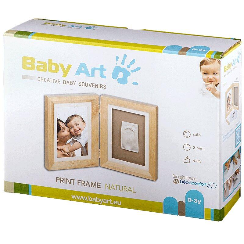 Baby Art набор (двойная рамочка д/фото+масса д/отпечатка+скалка+2-стор.скотч) Натуральный