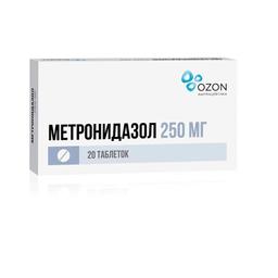 Метронидазол таблетки 250мг 20 шт