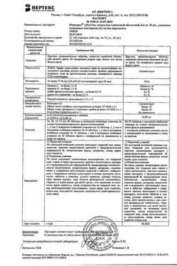 Сертификат Моксарел 0,4 мг таблетки 30 шт