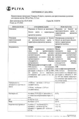 Сертификат Сумамед Форте