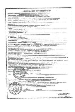Сертификат Гиалуром CS протез синовиальной жидкости для внутрисуставного введения шприц 3 мл