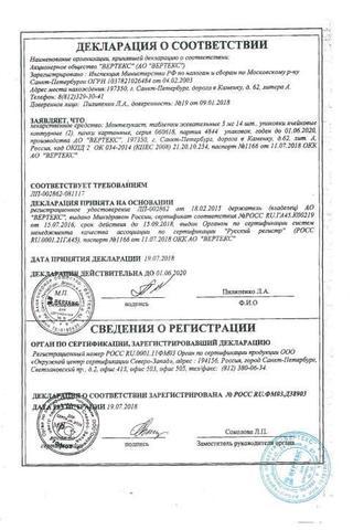 Сертификат Монтелукаст
