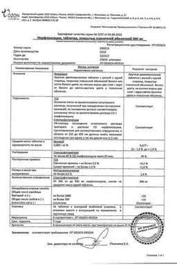 Сертификат Норфлоксацин