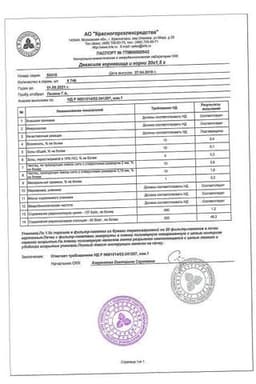 Сертификат Девясил корневища и корни фильтр-пакеты 1,5 г 20 шт