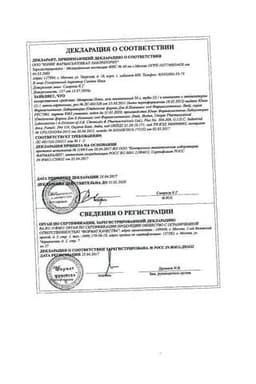 Сертификат Метрогил Плюс 20 мг/г+10 мг/г гель вагинальный 50 г + 10 аппликаторов