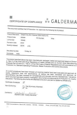 Сертификат Сетафил Гель глубоко очищаюший фл.235 мл 1 шт