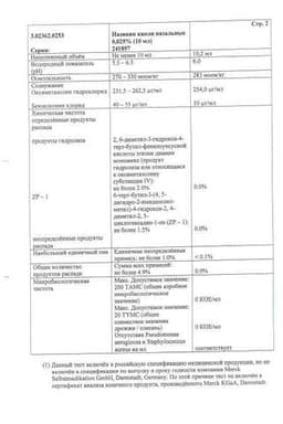 Сертификат Називин для детей 1-6 лет 0,025% капли назальные 10 мл