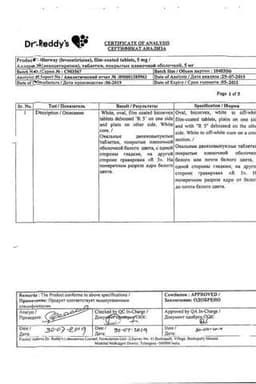 Сертификат Аллервэй 5 мг таблетки 10 шт