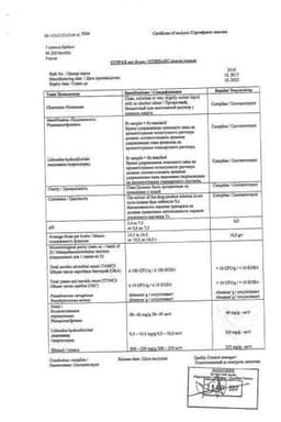 Сертификат Отипакс 10 мг/г+40 мг/г капли ушные 16 г