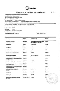Сертификат Донормил 15 мг таблетки 10 шт