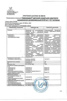 Сертификат Граммидин Детский спрей для местного применения 112 доз