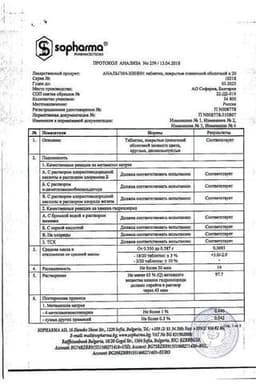 Сертификат Анальгин