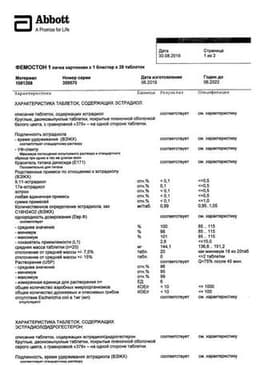 Сертификат Фемостон
