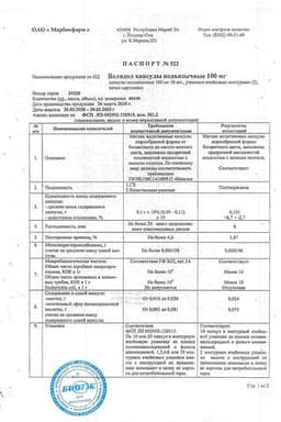 Сертификат Валидол 50 мг капсулы подъязычные 20 шт