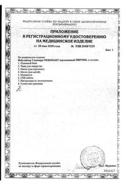 Сертификат Гленмарк Небулайзер портативный Nebzmart MBPN002