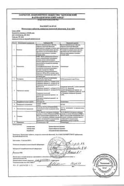 Сертификат Монтелукаст 10 мг таблетки 30 шт