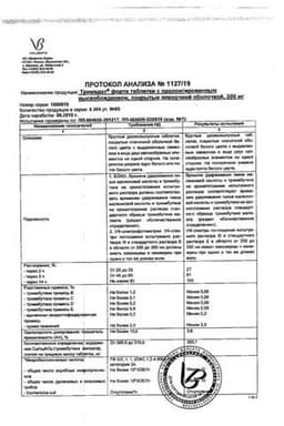 Сертификат Тримедат форте