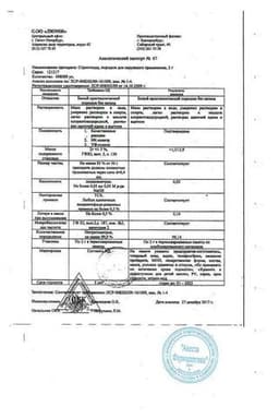 Сертификат Стрептоцид порошок для наружного применения 2 г