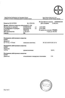 Сертификат Жанин 2 мг+0,03 мг таблетки 21 шт