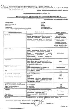 Сертификат Моксифлоксацин