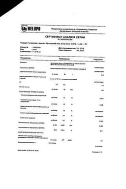 Сертификат Афлодерм 0,05% мазь для наружного применения 40 г