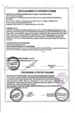 Сертификат Урсофальк 250 мг капсулы 50 шт