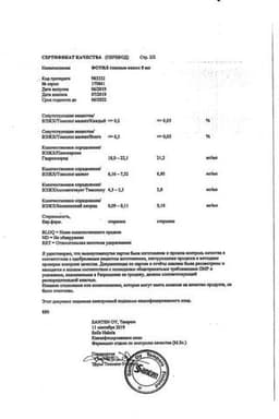 Сертификат Фотил 20 мг/мл+5 мг/мл капли глазные 5 мл