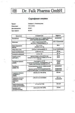 Сертификат Салофальк 1 г пена для ректального введения 1 шт