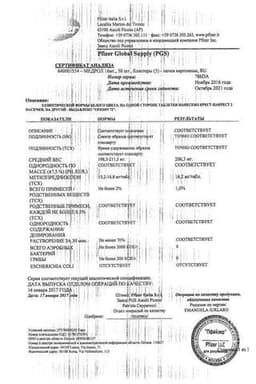 Сертификат Медрол таблетки 16 мг 50 шт