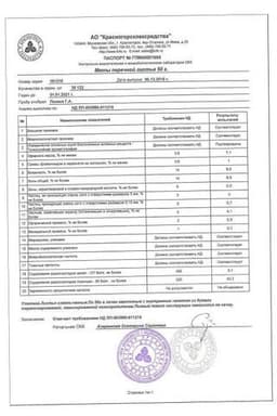 Сертификат Мята перечная листья 50 г