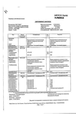 Сертификат Глюкованс 5 мг+500 мг таблетки 60 шт