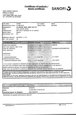 Сертификат Коапровель таблетки 12,5 мг+300 мг 28 шт