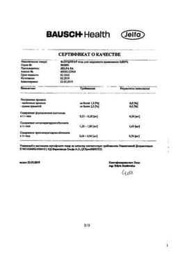 Сертификат Флуцинар
