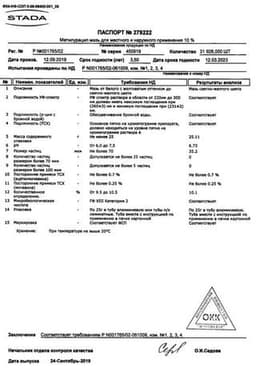 Сертификат Метилурацил 10% мазь для местного и наружного применения 25 г