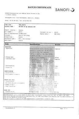 Сертификат Но-шпа 40 мг таблетки 24 шт