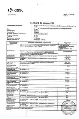 Сертификат Ко-Дальнева 10 мг+2,5 мг+8 мг таблетки 90 шт
