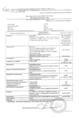 Сертификат Фуросемид 40 мг таблетки 50 шт