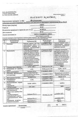 Сертификат Фурацилин